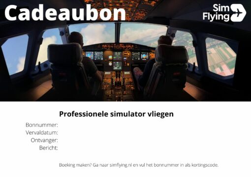 Cadeaubon simulator vliegen